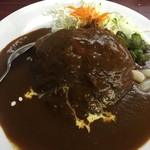 ハングリー味川 - この日もハンバーグカレー。このハンバーグ