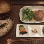 かやく - 日替「かやく飯定食」(味噌煮込みハンバーグ)850円