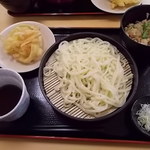 だいだい亭 - ざるうどん＆かき揚＆炊き込みご飯