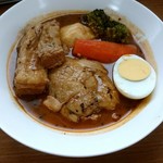 Soup Curry Yuji - 限定チキン  ポークブロックトッピング