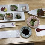 山翠荘 - 夕食の先付けほぼ、魚系です