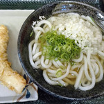 Hanamaru Udon Oura Kaido Ten - かけ(中)+いか天　合わせて税込340円