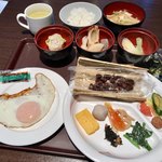 Hotel Best Land - つくばの朝食(\1,100)　和食盛り付け例