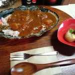 KISSACO KURA - 六穀米カレーセット(950円) カレー&小鉢