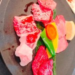 Yakiniku Tsuruhashi Bettei - 名前は忘れちゃったけど4種類の肉が入ったランチ