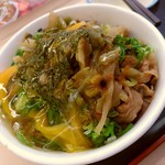 松屋 - 【2018.2.22(木)】ガリたま牛めし(並盛)440円のガリたま牛めし