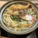 Suzukawa Ya Hamamatsu Ten - 天ぷら牡蠣入り鍋焼きうどん