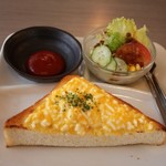 cafe dad's den - Ｄセットはエッグトースト