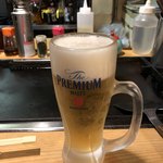 Monja Yaki Shitamachi Ya - 生ビールはプレモルです。