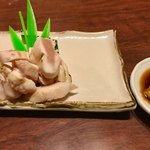 Sanmi - ササミのたたき    生姜醤油が相性抜群！