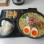 La~ Men Dokoro Gouya Kamo Ten - トロ肉味噌ラーメン＋Aセット