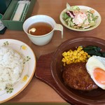 Saizeriya Kainzumoru Chiba Entiten - (料理)オニオンソースのハンバーグ①