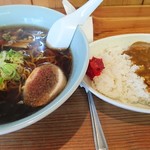 Sun Green - カレーセット  (醤油ラーメン)