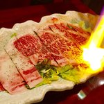 Private rooms Izakaya Bakubakudo Shinjuku Ten - A4和牛のカルパッチョ