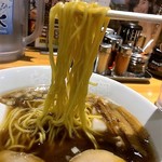 Ramen Kagetsu Arashi Bivi Sendai Ten - 麺のアップ