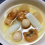 Omiyage Dokoro Sendai Sango Ten - 具材はこんな感じでした！！出汁も牡蠣の風味はイマイチ感じられず…