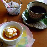 カフェあんだんて - プリンセット500円　珈琲がけっこう旨かったです＾＾