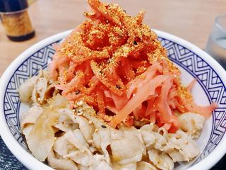 Yoshinoya Tamana Pakingu Eria Ten - 紅生姜丼に出来上がり（笑）