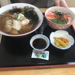 Mendokoro Hamacho - 深層水ラーメン ミニサーモン丼