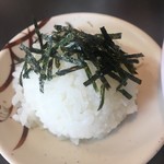 らーめんやまふじ - 〆ご飯 少ないがタレを最後まで楽しめる