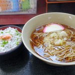 Michi no Eki Fuji Nobori Sen - かけ蕎麦とミニしらす丼のセット