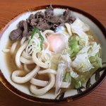 Asahi Udon - 肉玉うどん（450円）