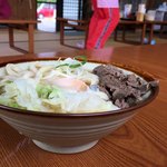 Asahi Udon - 肉玉うどん（450円）