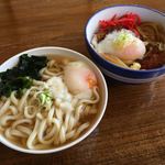 桂川うどんセンター - ゆず温玉うどん（340円）