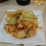 Tempura Tensaku - 貝柱とイカのかき揚げ