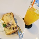 Happy supply cafe spica - 通常＋250円のﾄﾞﾘﾝｸとﾃﾞｻﾞ-ﾄが、今月末まで周年祭で＋180円の合計1,000円でｾｯﾄになります☆ﾃﾞｻﾞ-ﾄはﾁｮｺﾁｯﾌﾟｼﾌｫﾝ、ﾄﾞﾘﾝｸはﾏﾝｺﾞ-ｼﾞｭ-ｽ☆11/5