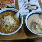 8 Ban Ramen Ota Ten - 野菜らーめん（味噌）＆小さな野菜らーめん（とんこつ）