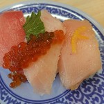 Muten Kura Zushi Mita Ten - トロ三種盛り