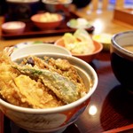 文珠庵 - ミニ天丼・とろろそばセット