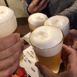 Beer Nagaya Kantarou - 恵比寿ビールで乾杯☆泡がモリモリですね