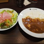 Curry House CoCo Ichibanya Onomichi Shinhamaten - 海老あさりカレー(税込)658円＋スライスハムサラダ (税込)298円=956円(2018.12.11)