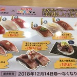 Kappa Sushi Minamiarupusu Ten - ててて寿司メニュー