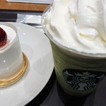 Starbucks Coffee Ion Moru Yachiyo Midorigaoka Ten - 抹茶 クリーム フラペチーノ + キャンドルケーキ