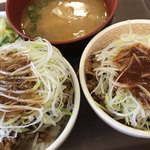 すき家 - 白髪ねぎ牛丼ミニ2種類