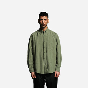 Frizmworks - OG DOBBY WEAVE SEERSUCKER SHIRT - OLIVE -  - Alternative View 1