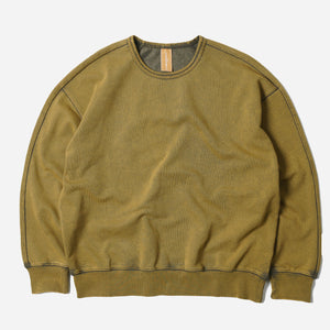 Frizmworks - OG VINTAGE DYEING SWEATSHIRT - OLIVE -  - Main Front View