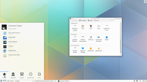 Capture d'écran de Plasma 5