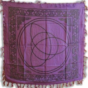 Purple Triquetra Altar Cloth 36" X 36"