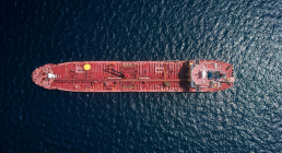 Container ship at sea