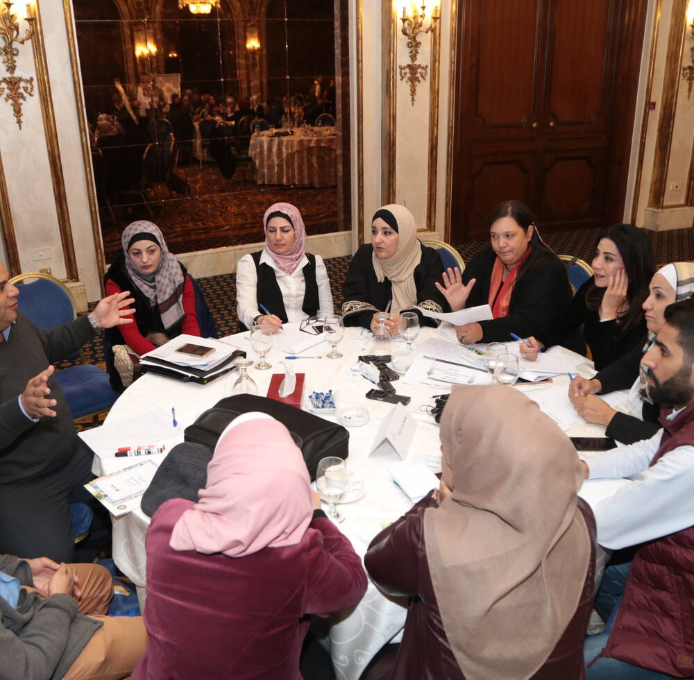 Identifying priority urban issues by key stakeholders during the launching workshop of the National Urban Policy for Jordan 