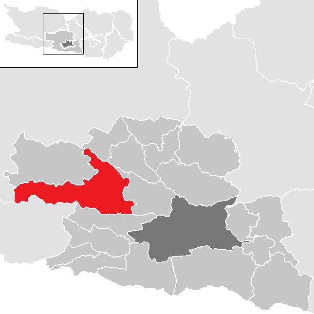 geografische Lage im Bezirk Villach-Land