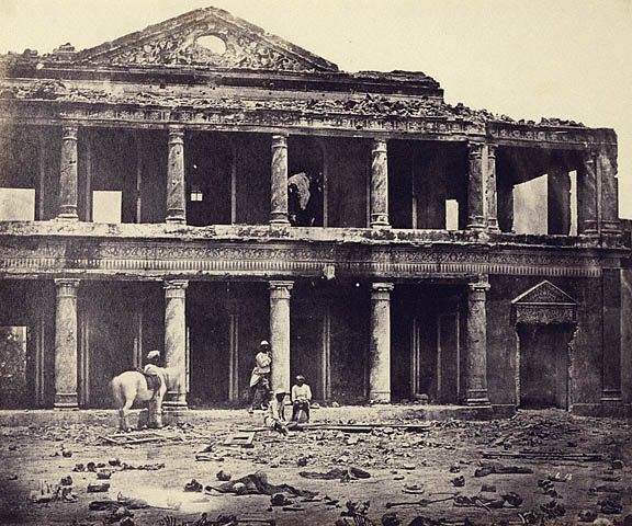 Interior of the Secundra Bagh after the slaughter of 2,000 rebels by the 93rd Highlanders and 4th Punjab Regt.