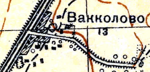План деревни Вакколово. 1931 год