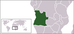 Lokasie van Angola