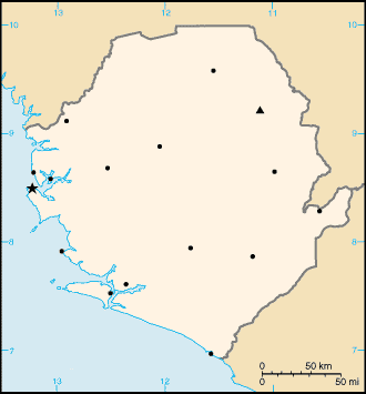 Sierra Leone elhelyezkedése