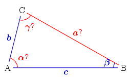 Un angle, el costat oposat i un costat adjacent